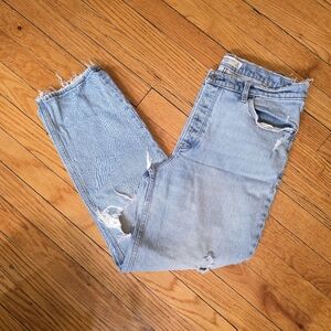 Abercrombie The Dad High Rise Jeans Size 32/12. Light Wash